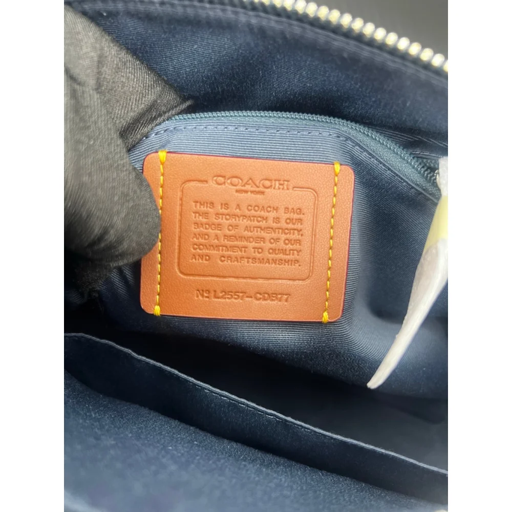Rowan Satchel Bag In Signature Denim With Patches International Exclusive